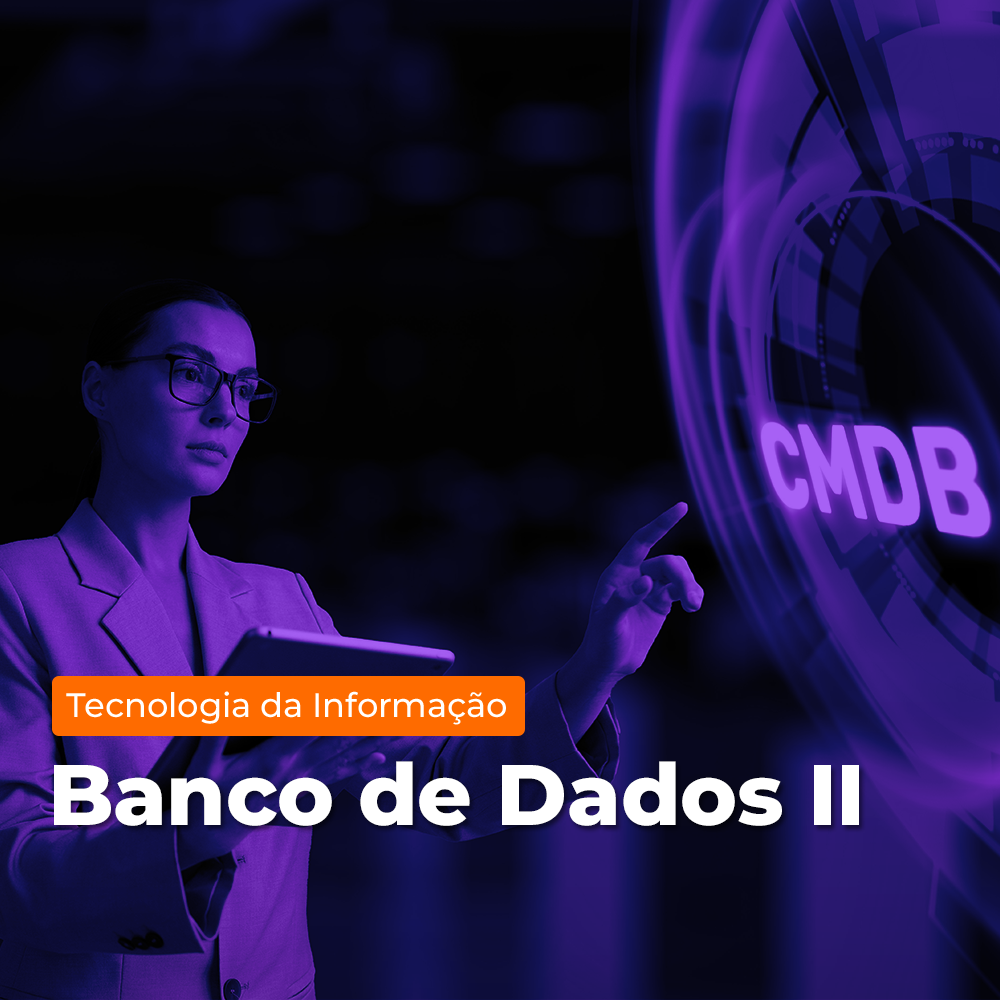 Arte de divulgação do evento EAD - Microcertificação - Banco de Dados II