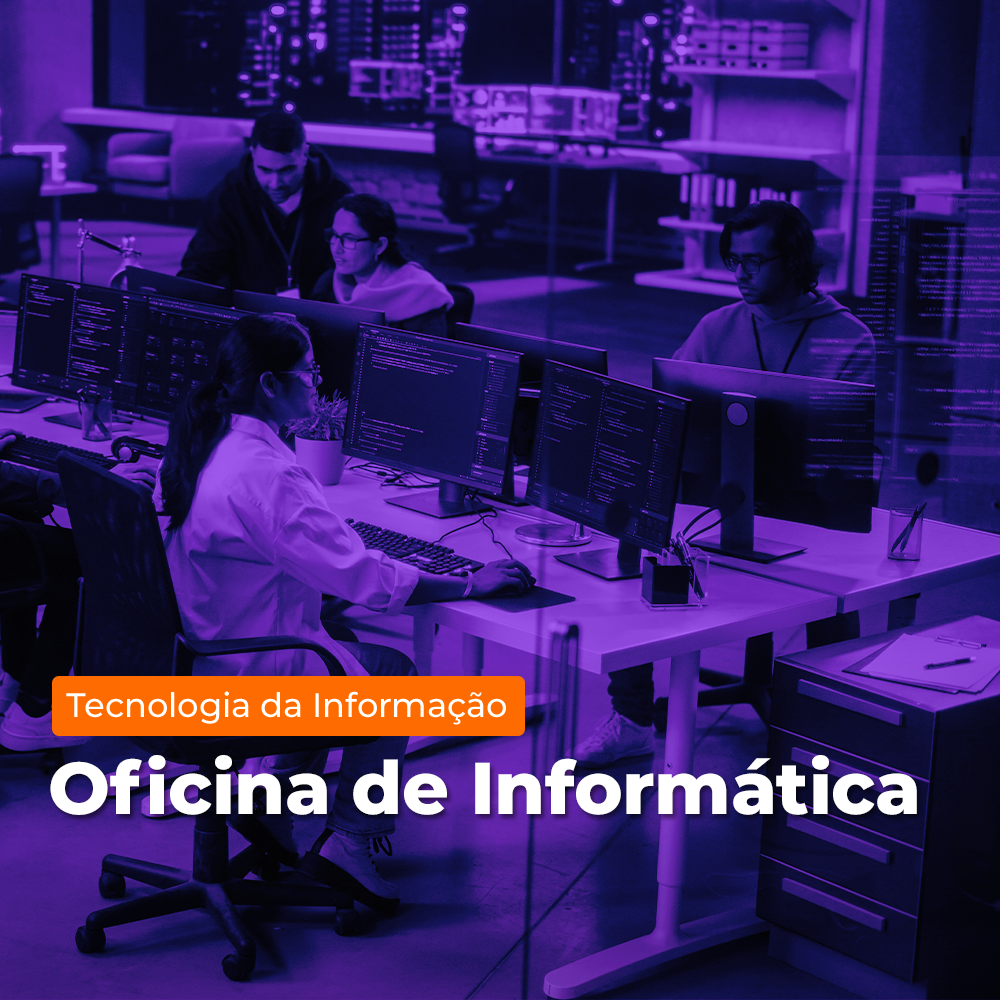 Arte de divulgação do evento EAD - Microcertificação - Oficina de Informática