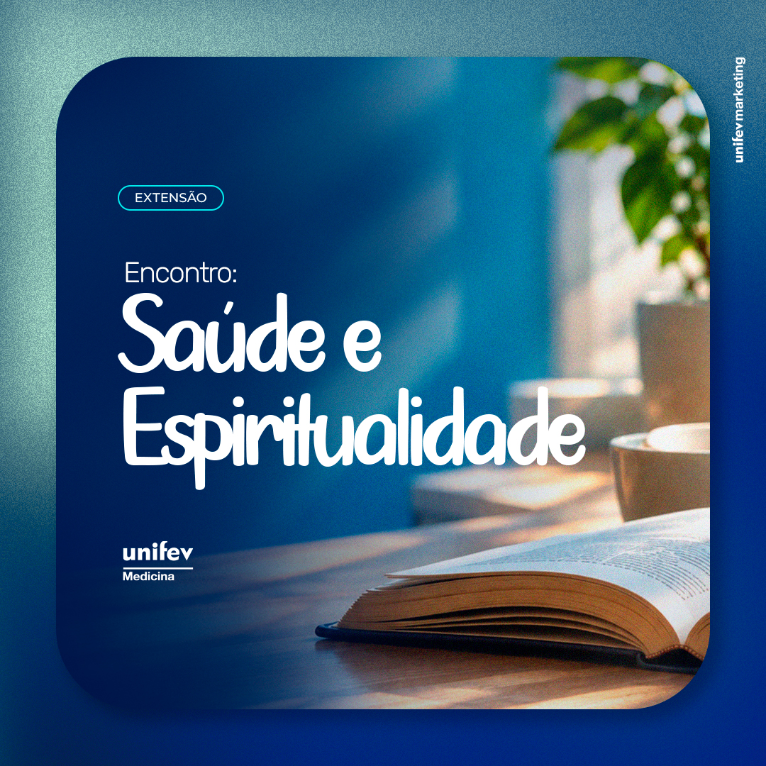 Arte de divulgação do evento Encontro: Saúde e Espiritualidade