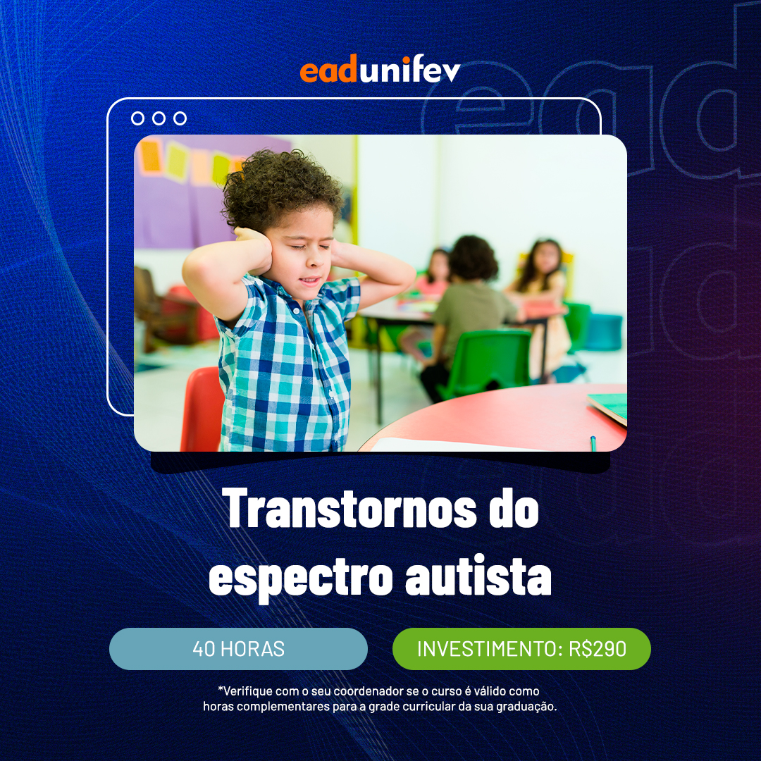 Arte de divulgação do evento EAD - Microcertificação - Transtornos do espectro autista