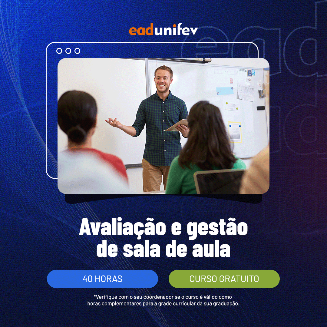 Arte de divulgação do evento 2025 - EAD - Avaliação e gestão de sala de aula.