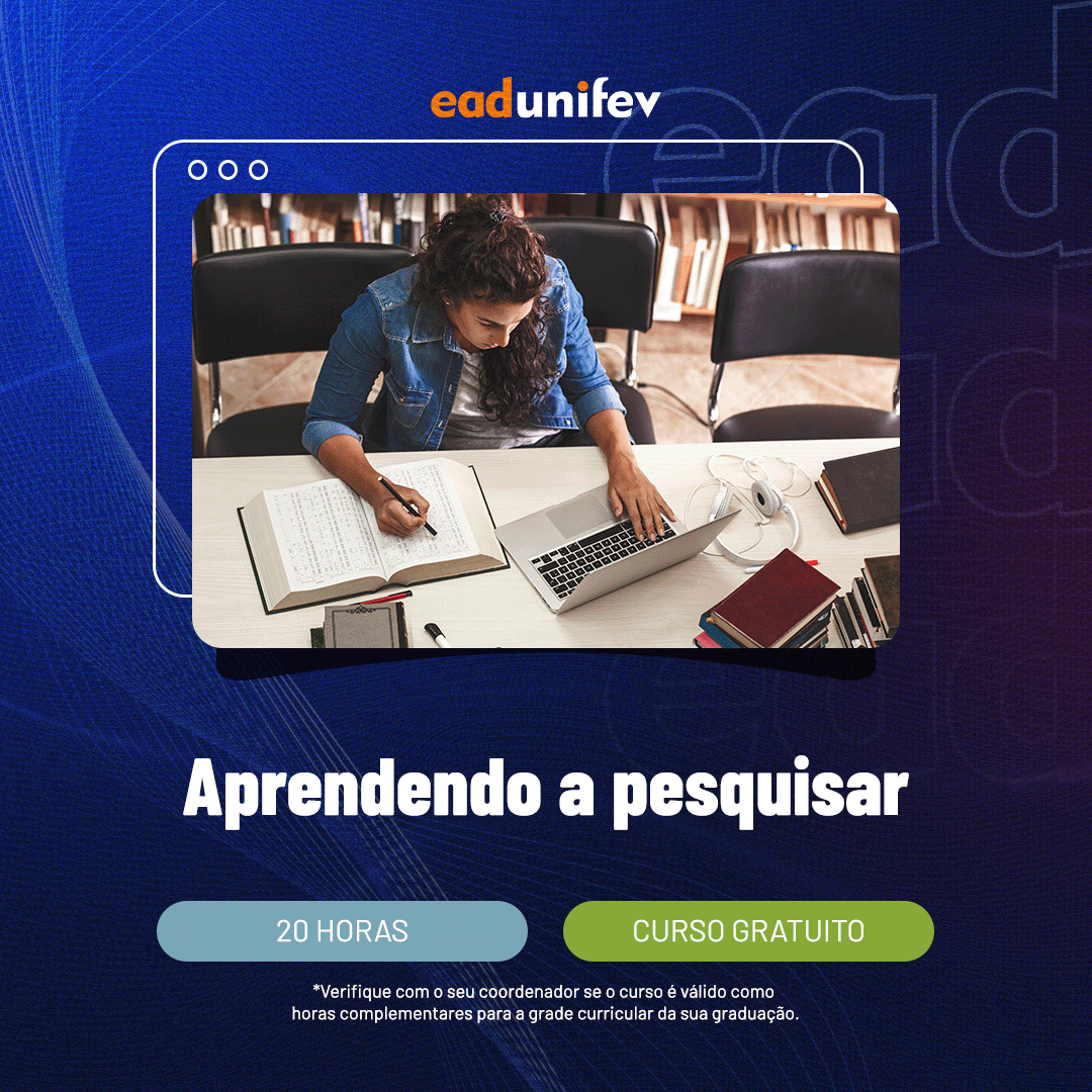 Arte de divulgação do evento 2025 - EAD - Aprendendo a pesquisar.