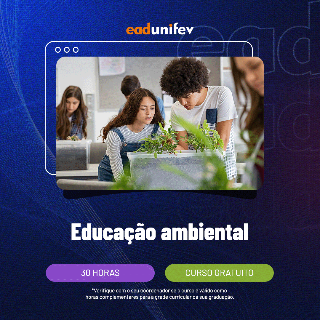 Arte de divulgação do evento 2025 - EAD - Educação ambiental.