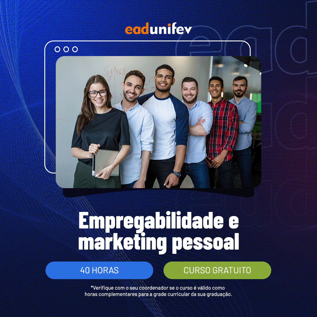 Arte de divulgação do evento 2025 - EAD - Empregabilidade e marketing pessoal.