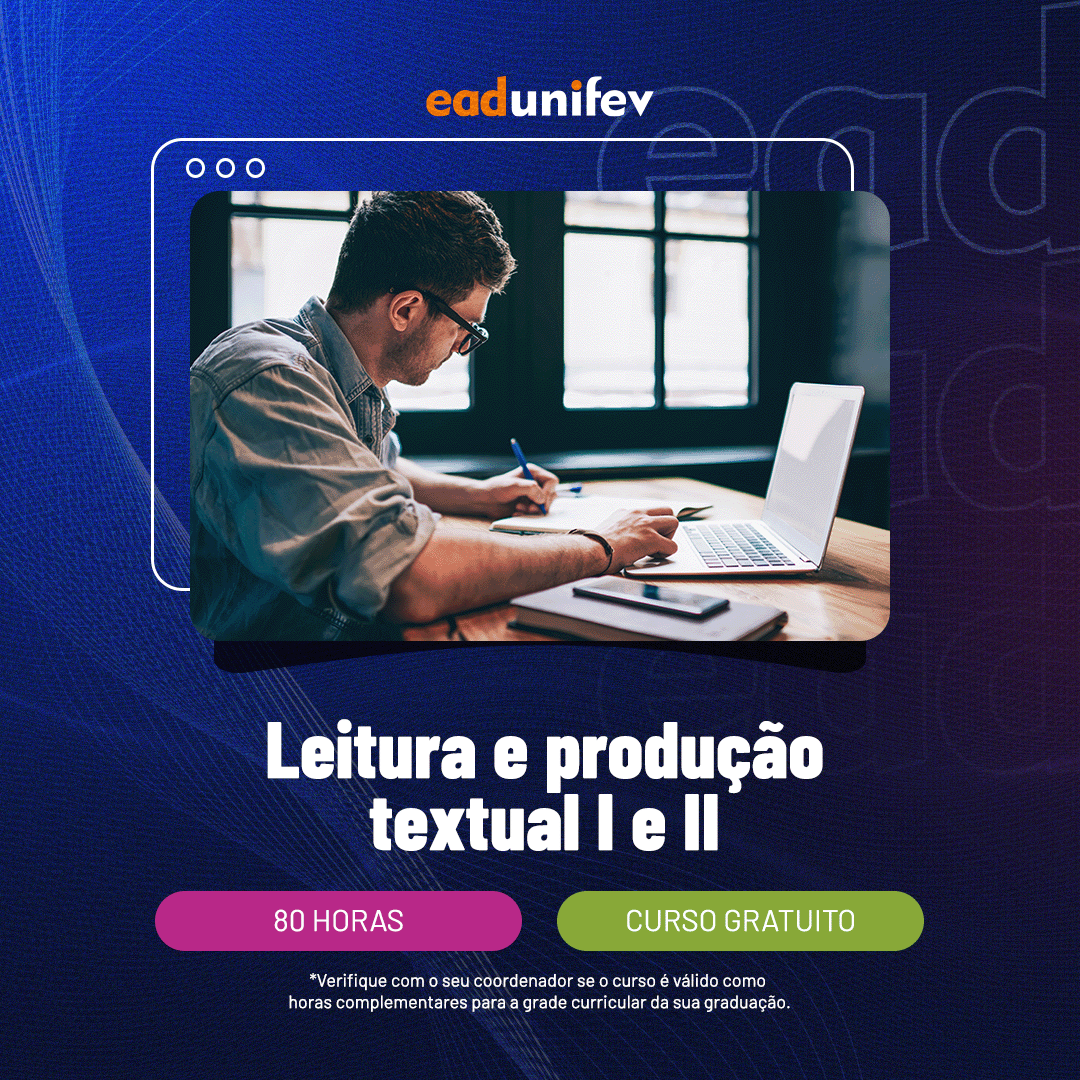 Arte de divulgação do evento 2025 - EAD - Leitura e produção textual I e II.