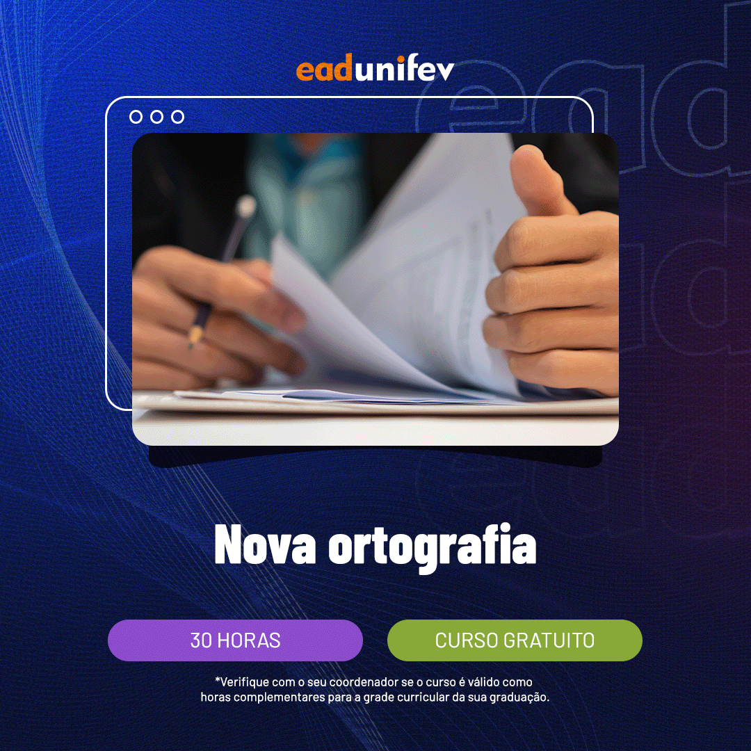 Arte de divulgação do evento 2025 - EAD - Nova ortografia.