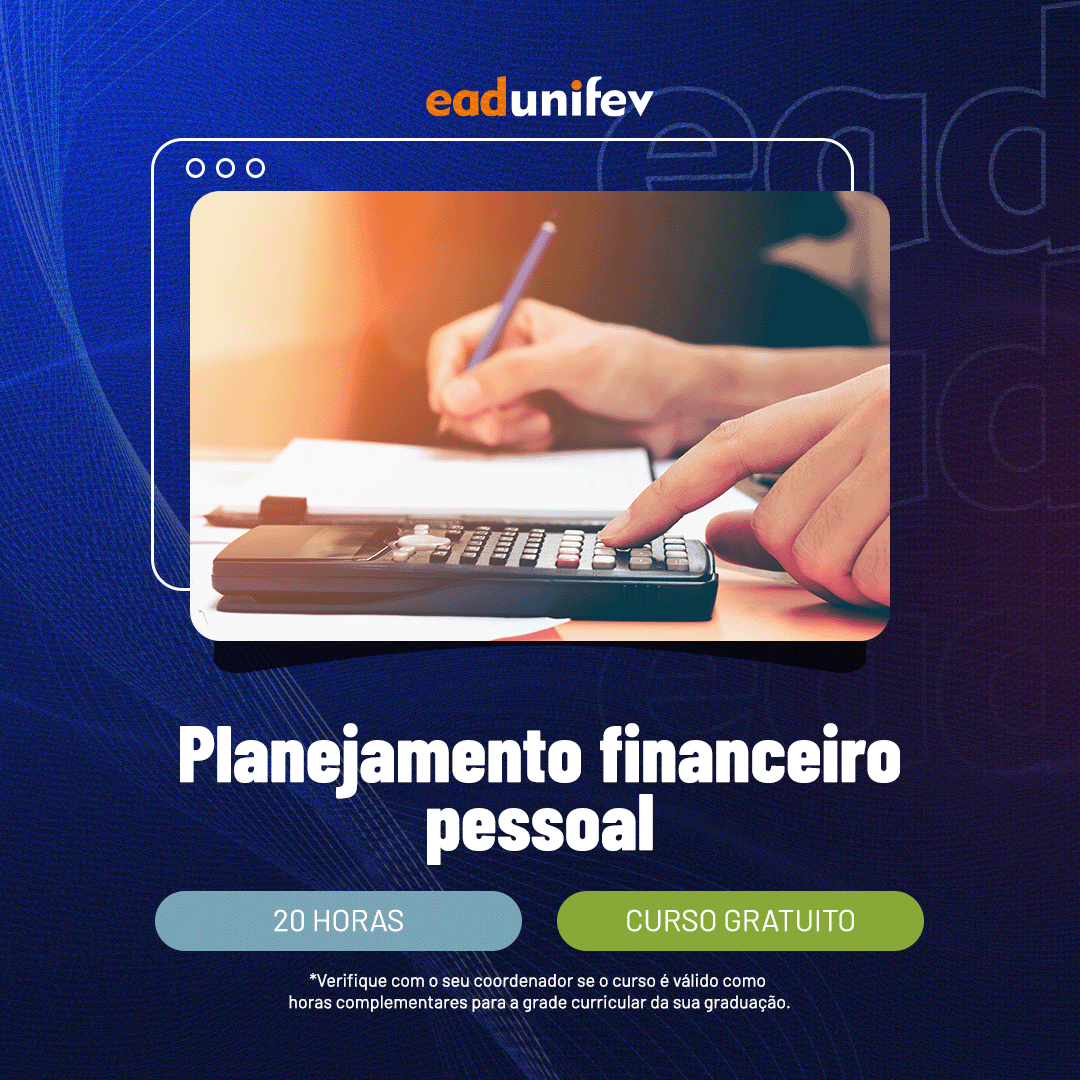 Arte de divulgação do evento 2025 - EAD - Planejamento financeiro pessoal.
