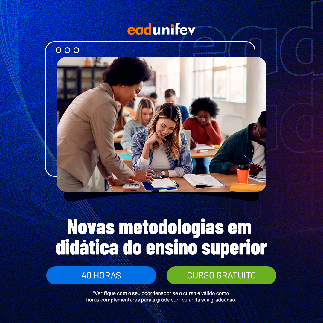 Arte de divulgação do evento 2025 - EAD -Novas Metodologia em Didática do Ensino Superior.